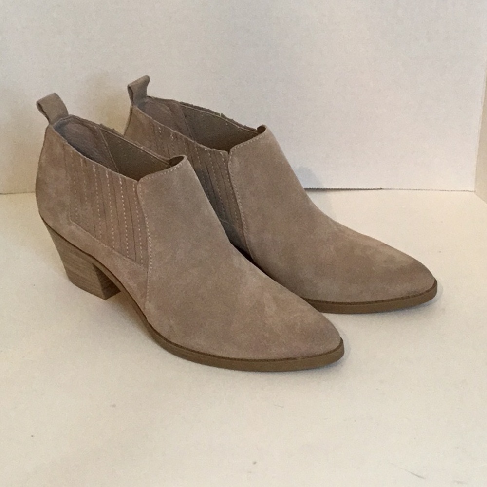 Dolce Vita Taupe Suede Ankle Booties